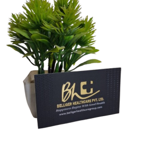 500 gsm velvet lamination visiting card with gold foil & uv