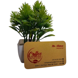 golden pvc card – 800 micron with uv
